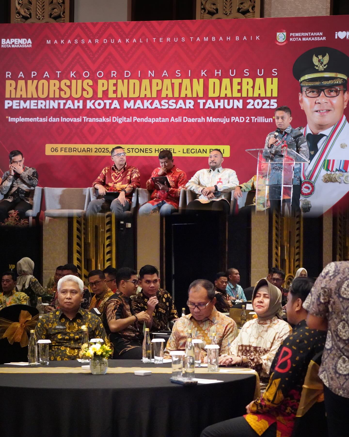 Camat Ujung Tanah Hadiri Rakorsus Pendapatan Daerah Bersama Wali Kota Makassar di Bali