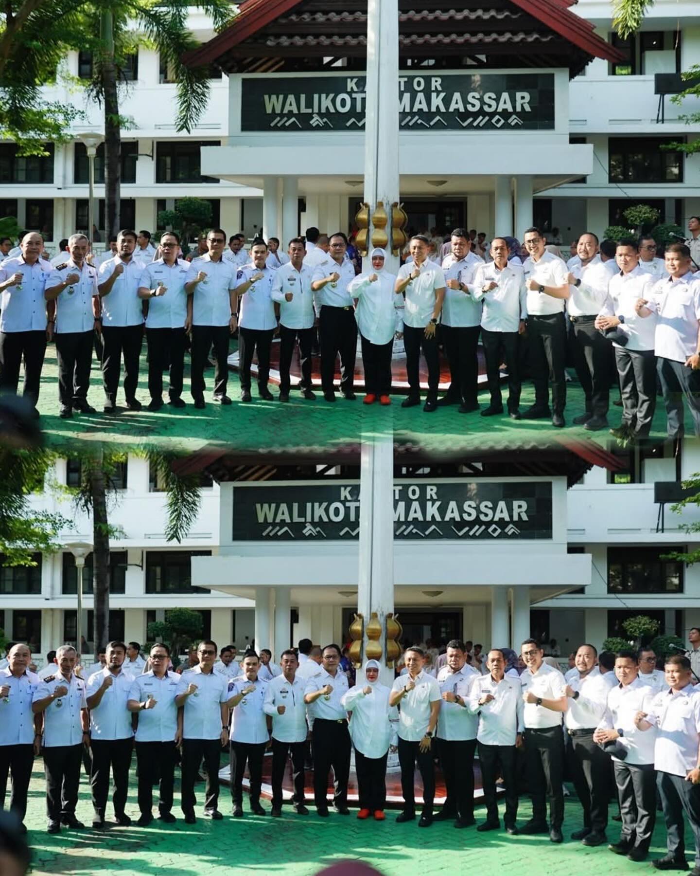 Camat Ujung Bersama Seluruh Hadiri Apel Pagi Akhir Masa Jabatan Wali Kota Makassar