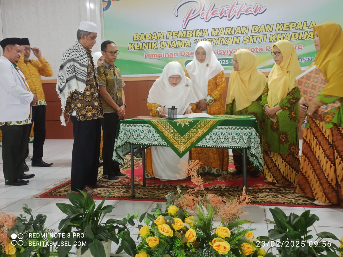 PW Aisyiyah Sulsel Resmi Lantik BPH dan Kepala Klinik Utama Aisyiyah Sitti Khadijah Parepare