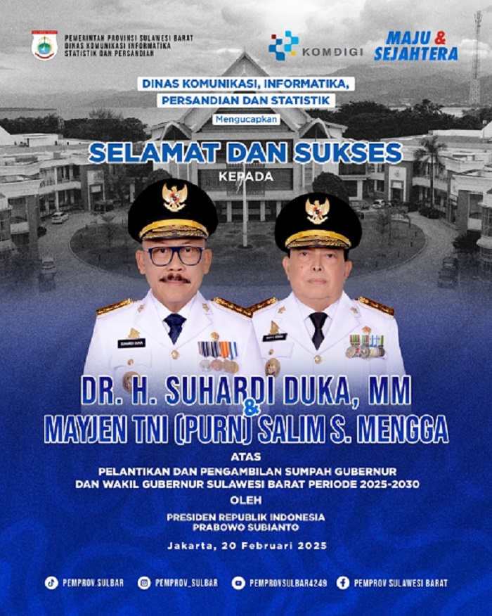 Siap Membawa ke Arah Lebih Baik, SDK-JSM Resmi Memimpin Sulbar