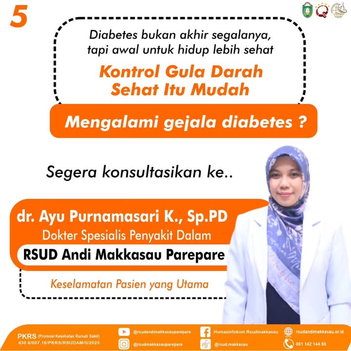 Edukasi Masyarakat Tentang Diabetes, Segera Konsultasikan ke RSUD Andi Makkasau
