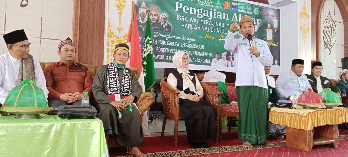 Wabup Herny Hadiri Pengajian Akbar Harlah NU ke-102 dan Istighosah PCNU Pasangkayu