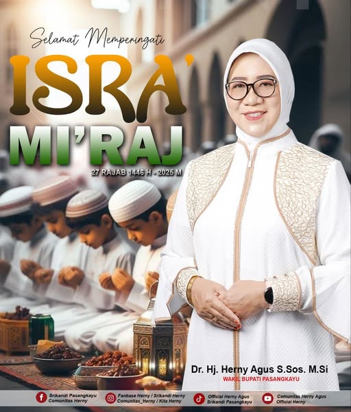 Wabup Pasangkayu Ucapkan Selamat Memperingati Isra Miraj Nabi Muhammad SAW