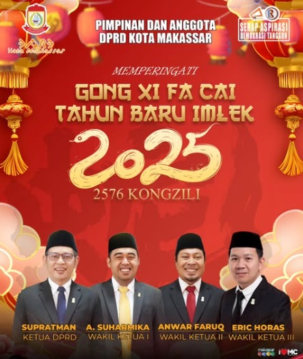 DPRD Makassar Ucapkan Selamat Tahun Baru Imlek 2025