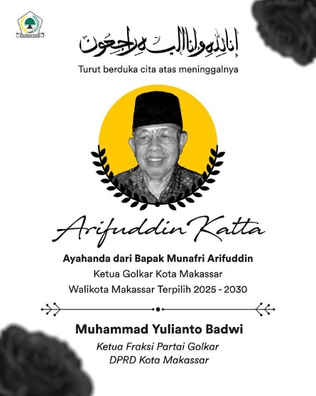 Fraksi Golkar DPRD Makassar Sampaikan Duka Cita Atas Wafatnya Ayahanda Munafri Arifuddin