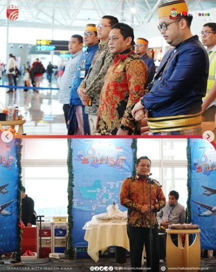 Mewakili Wali Kota Makassar, Asisten II Hadiri Perayaan Ulang Tahun Garuda Indonesia ke-76 di Bandara Sultan Hasanuddin