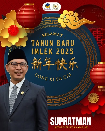Ucapkan Selamat Imlek 2025, Ketua DPRD Makassar Harap Membawa Banyak Berkah dan Kebahagiaan