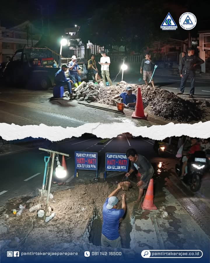 Pemeliharaan dan Perbaikan Infrastruktur, PAM Tirta Karajae Terus Tingkatkan Kualitas Distribusi Air Bersih 