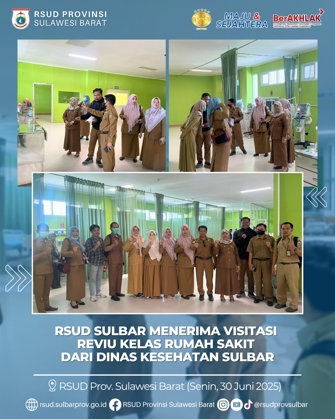 RSUD Sulbar Terima Visitasi Reviu Kelas RS dari Dinkes
