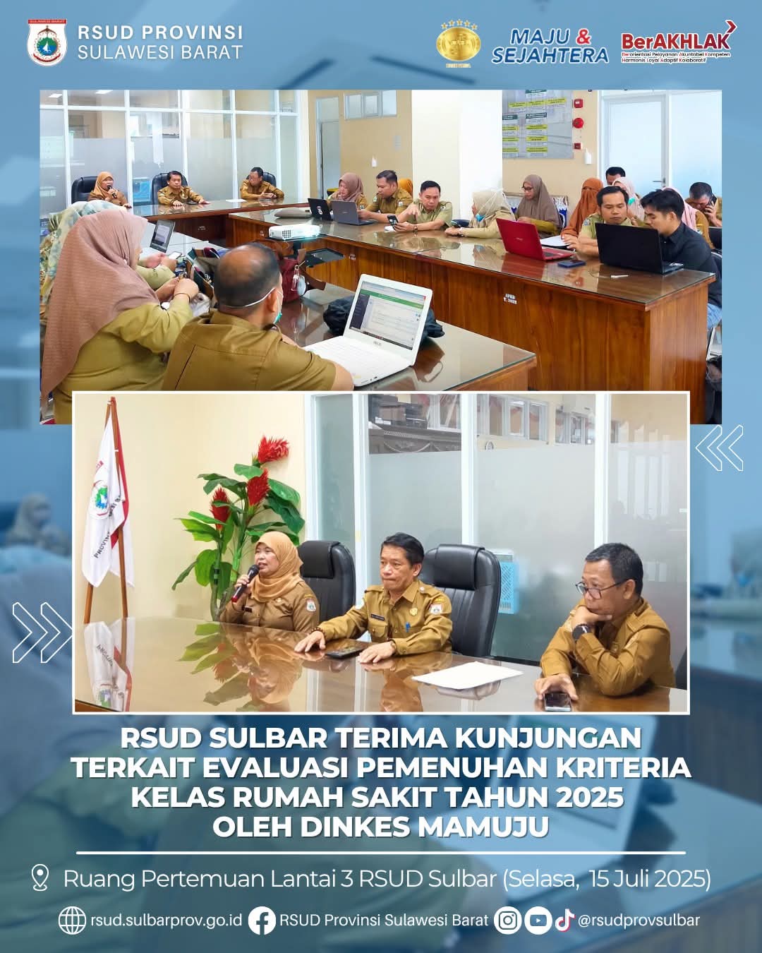 Dinkes Mamuju Lakukan Review Kelas RSUD Sulbar