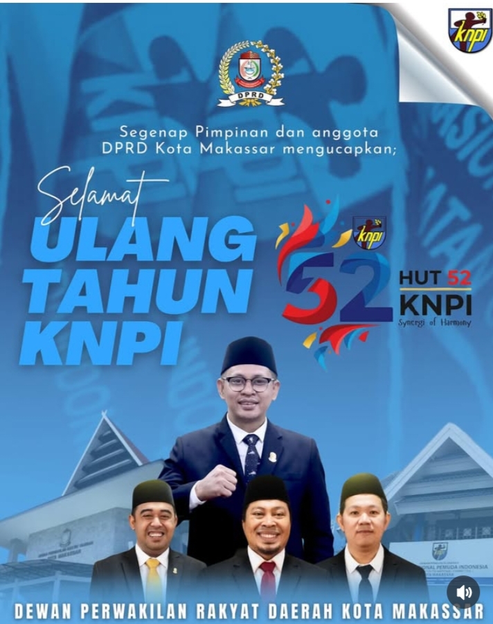 DPRD Makassar Ucapkan Selamat Ulang Tahun KNPI ke-52