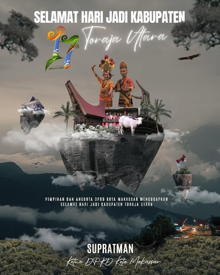 DPRD Makassar Ucapkan Selamat Hari Jadi Kabupaten Toraja Utara ke-17 Tahun