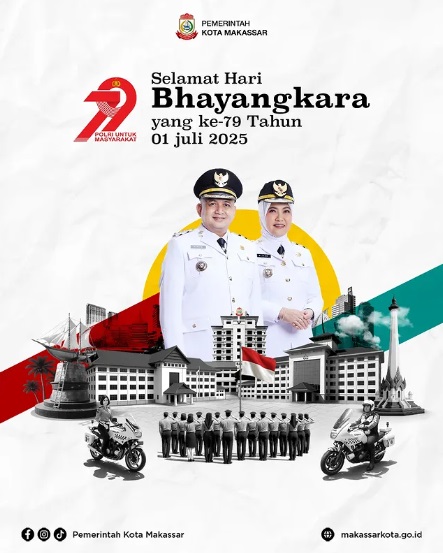 Pemkot Makassar Ucapkan Selamat Hari Bhayangkara ke-79 