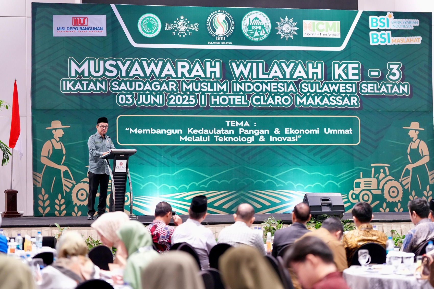 Buka Muswil ke-3 ISMI, Sekda Sulsel: Momentum Rumuskan Strategi Hadapi Tantangan Ekonomi Umat