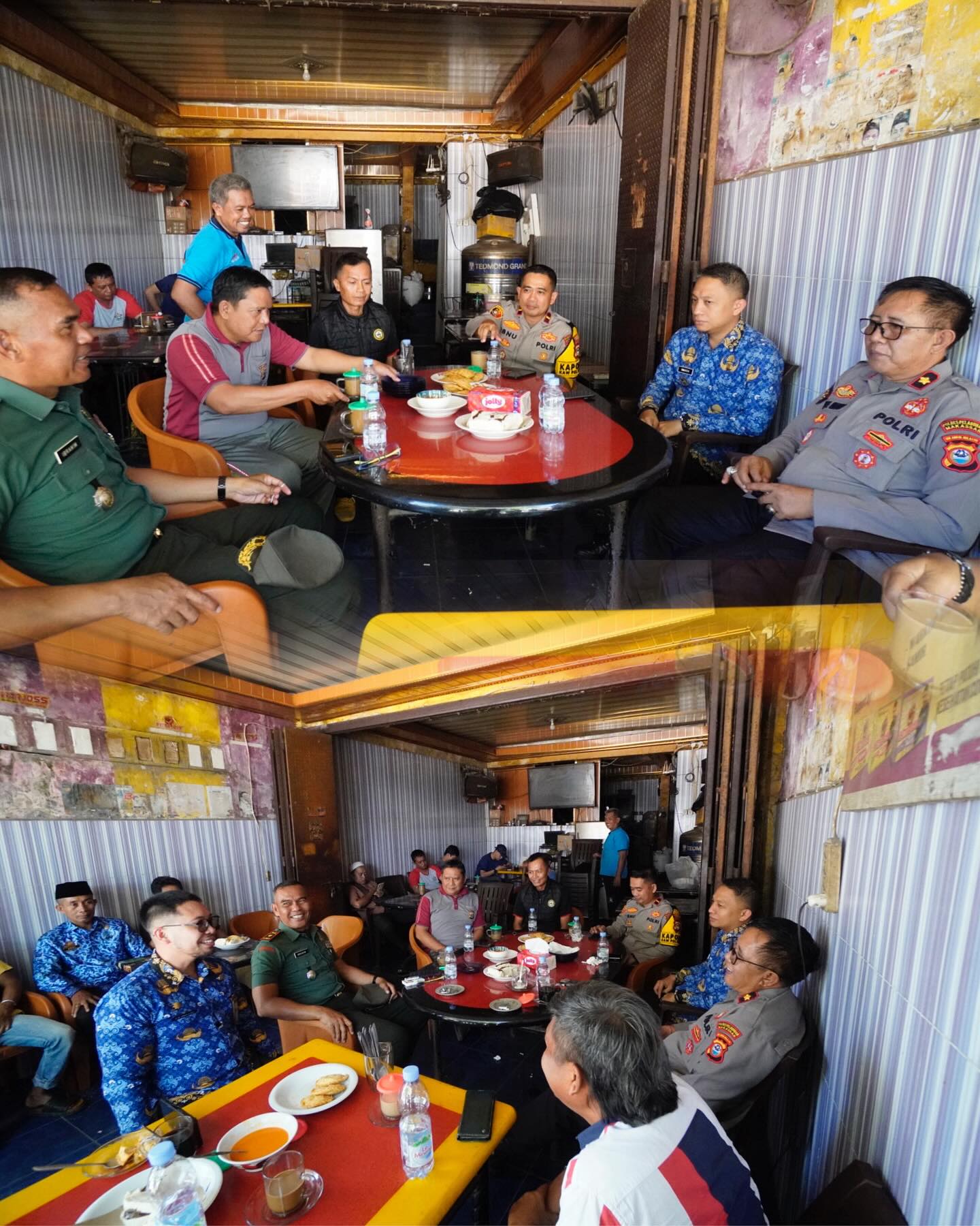 Camat-Sekcam Ujung Tanah Bersilaturrahmi dengan Danramil dan Kapolsek yang Baru