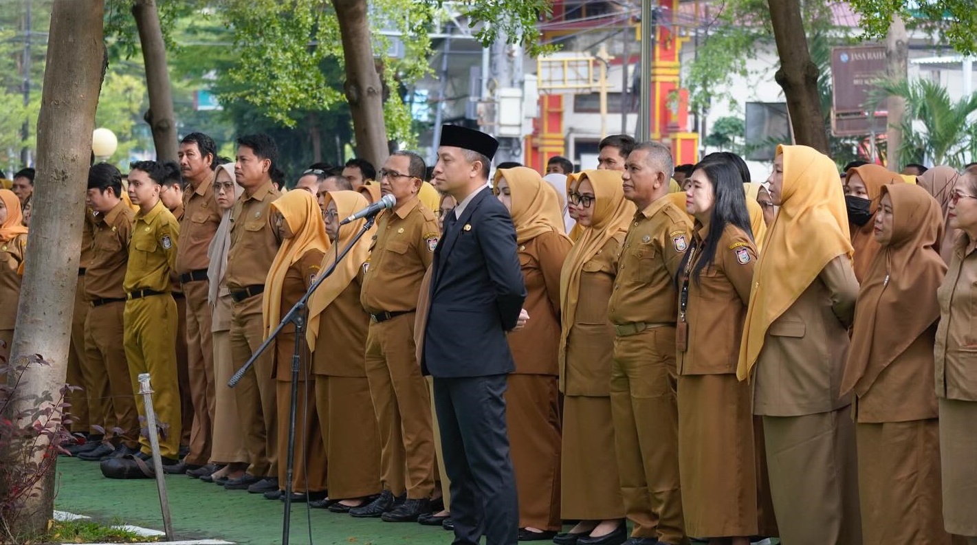 Camat Ujung Tanah Jadi Komandan Apel Perngatan Harganas 2025 di Balaikota Makassar
