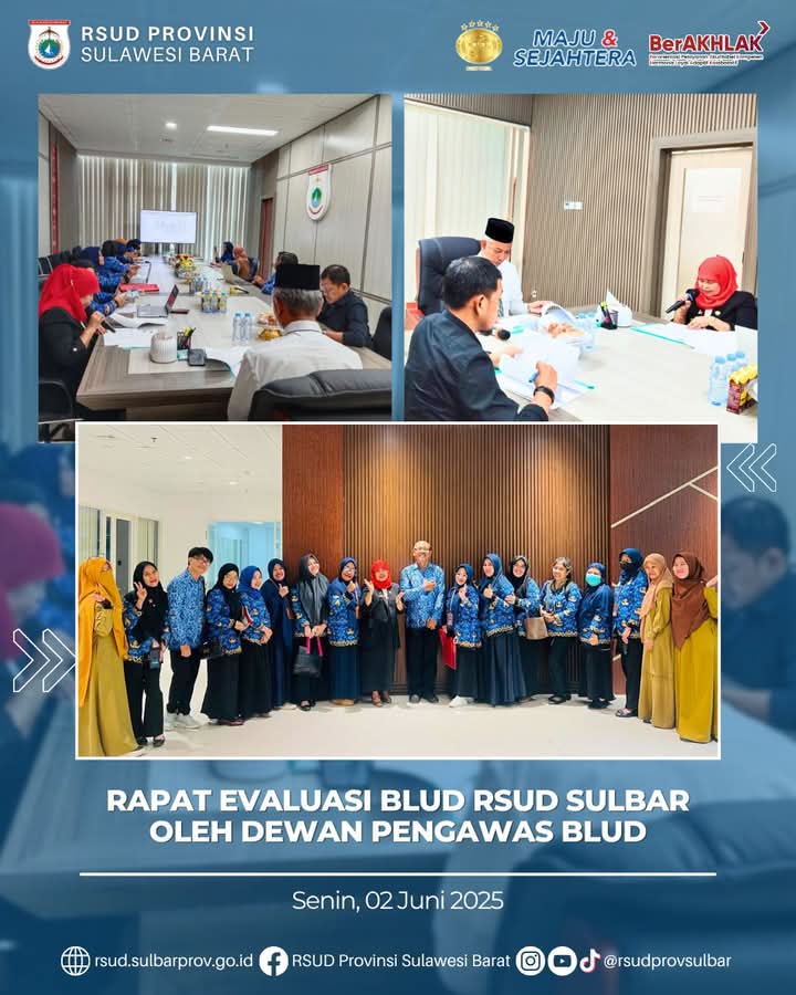 Dewan Pengawas Gelar Rapat Evaluasi BLUD RSUD Sulbar