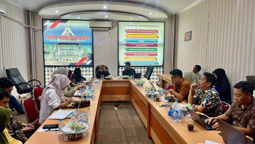 Dukung Misi SDK-JSM, Pemprov Sulbar Evaluasi Penataan Perangkat Daerah Kabupaten/Kota 