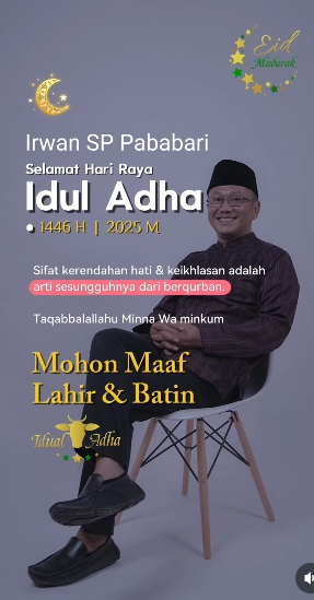 Irwan Pababari Ucapkan Selamat Hari Raya Idul Adha 1446 Hijriah