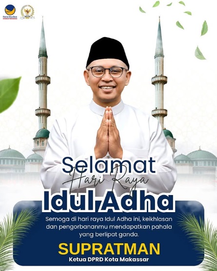 Ketua DPRD Makassar Ucapkan Selamat Hari Raya Idul Adha 1446 Hijriah