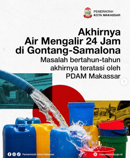 Akhirnya Air Mengalir 24 Jam di Gontang-Samalona, PDAM Makassar Berhasil Membuka Gate Valve yang Selama ini Tertutup