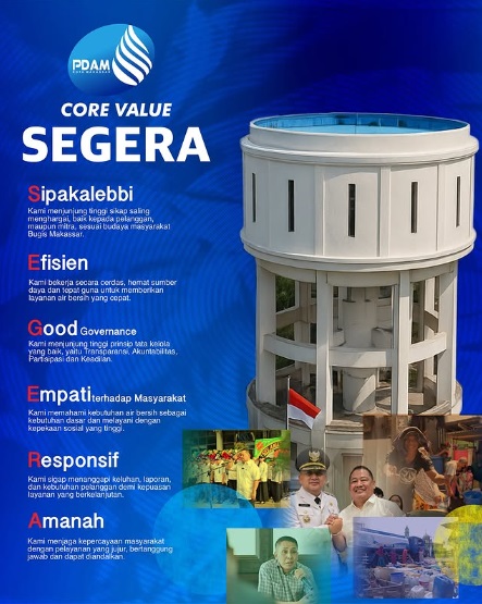 PDAM Makassar Memperkenalkan Nilai Kerja Baru