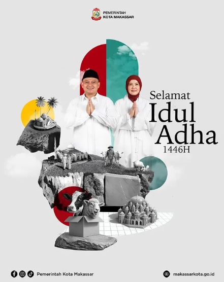Ucapkan Selamat Idul Adha, Pemkot Makassar Ajak Masyarakat Mempererat Solidaritas dan Saling Berbagi
