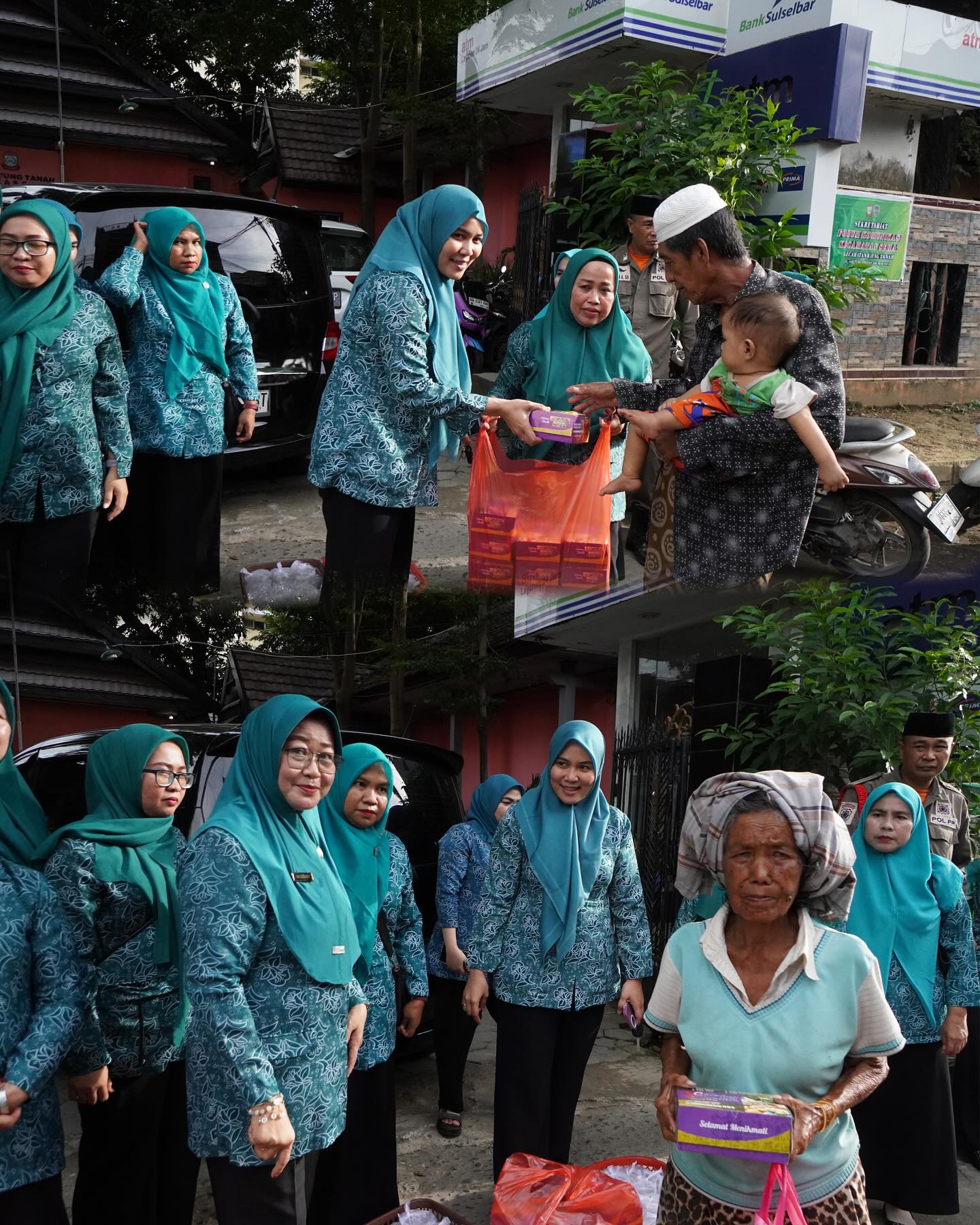 PKK Ujung Tanah Berbagi Takjil Gratis dan Sembako ke Panti Asuhan