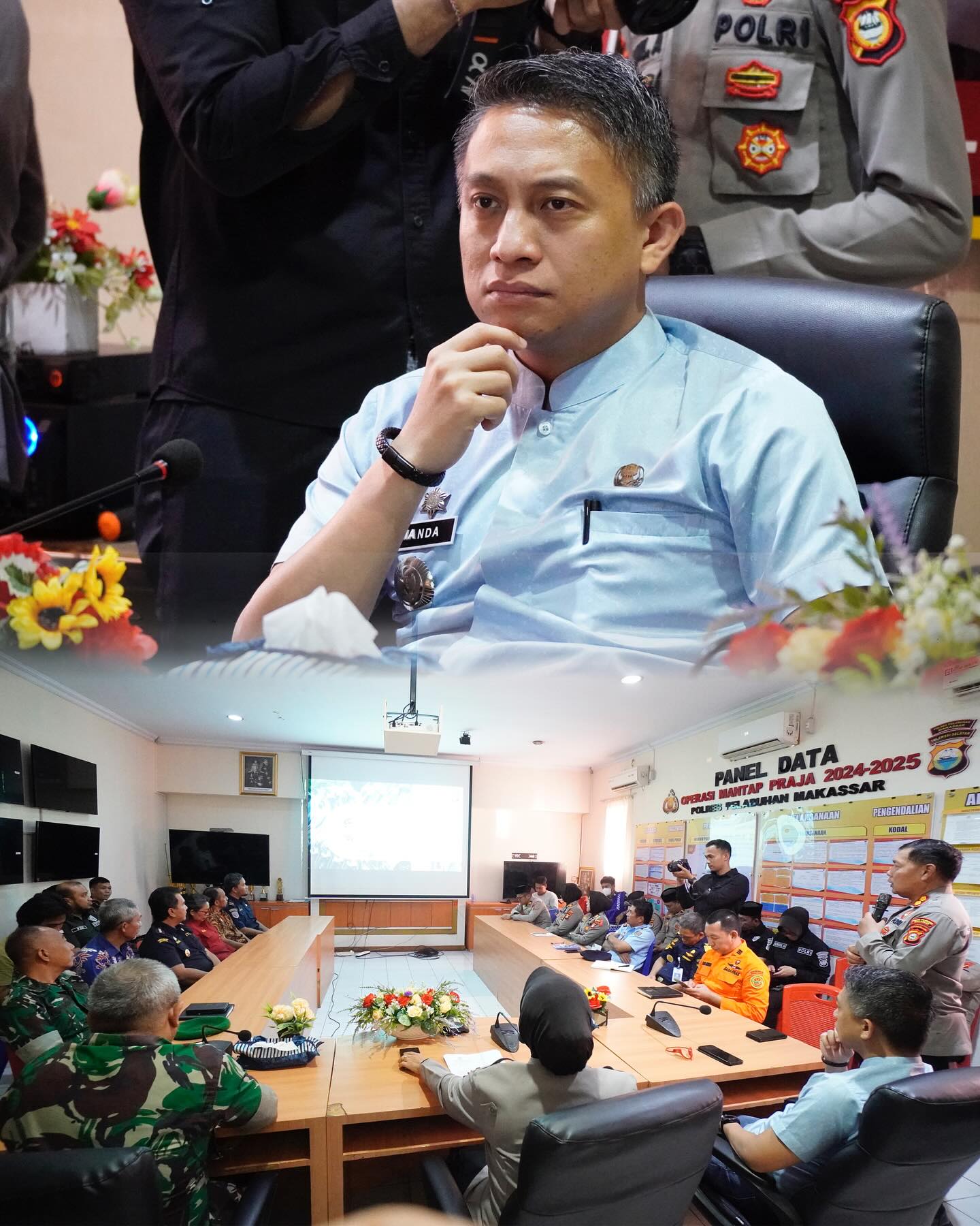 Kesiapan Pengamanan Idul Fitri, Camat Ujung Tanah Hadiri Rakor Operasi Ketupat 2025  