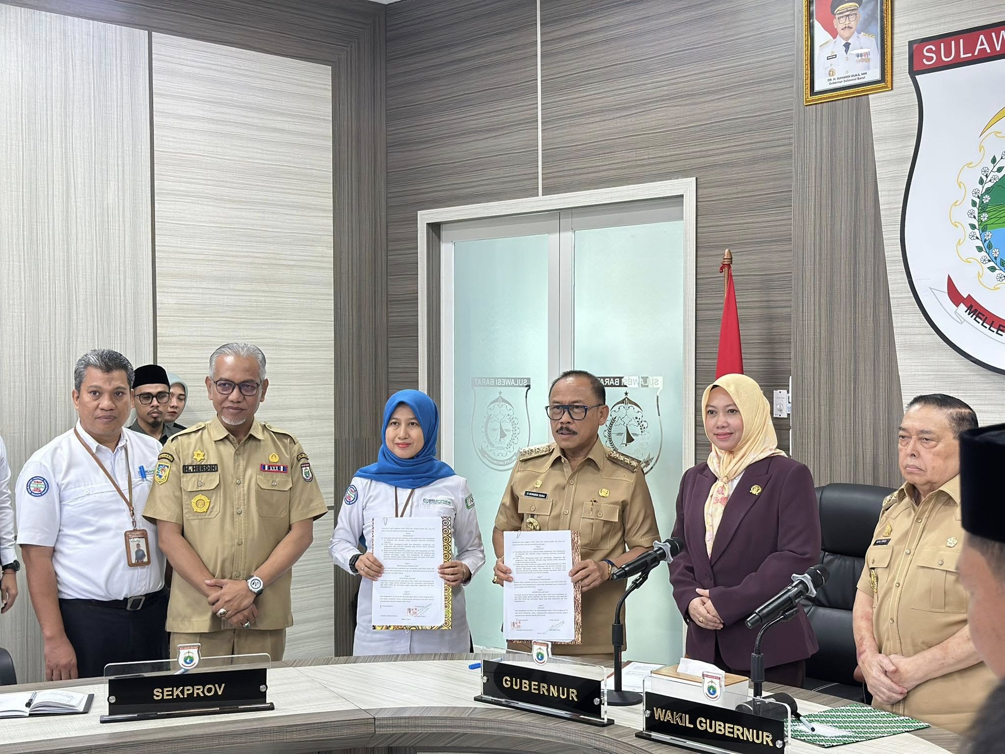 Ketua DPRD Sulbar Hadiri Penandatanganan Nota Kesepakatan Pemprov dan BPJS Kesehatan