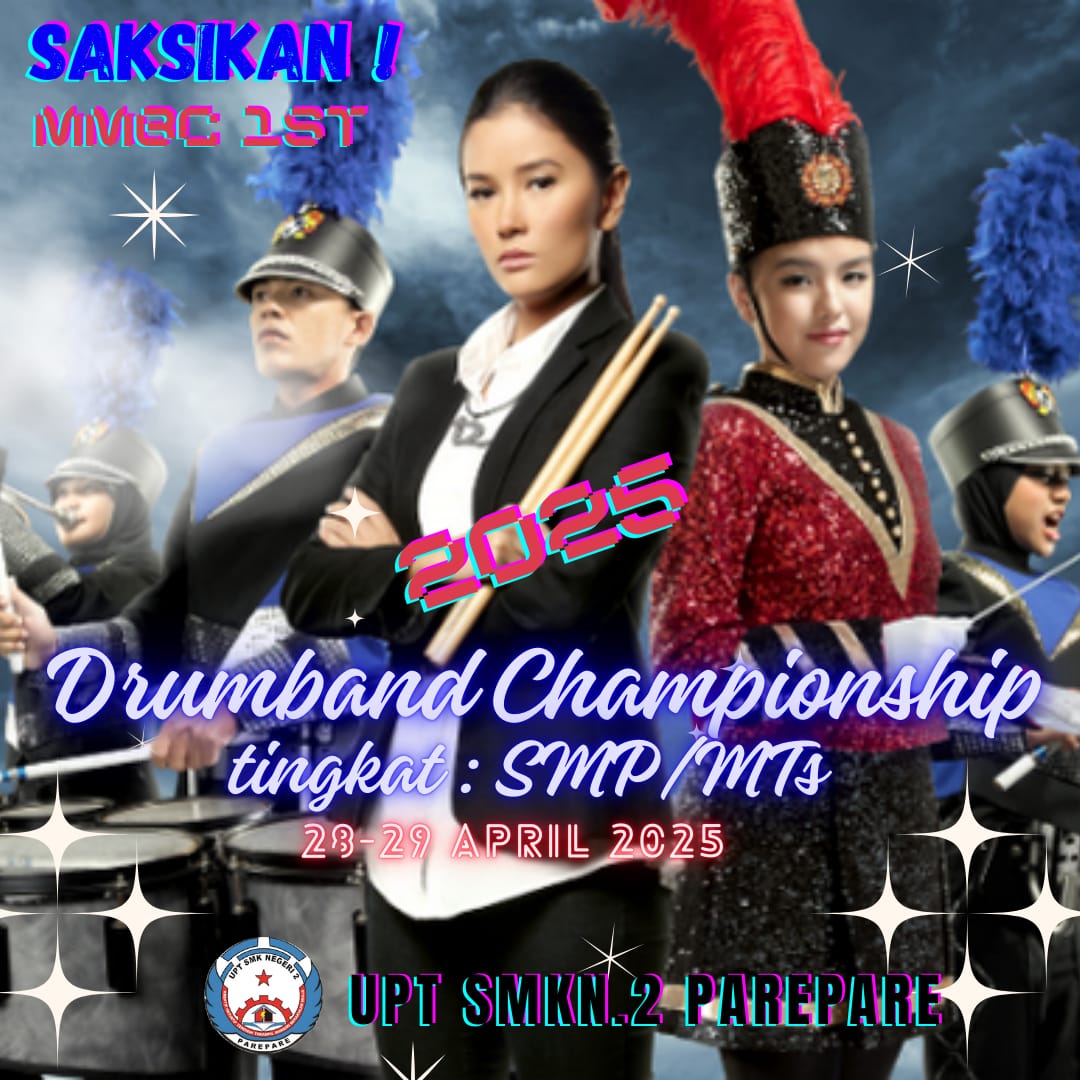 Sambut Hardiknas dan Milad ke-49, SMKN 2 Parepare Gelar Open Junior Championship Festival Drumband SMP/MTs se-Sulsel