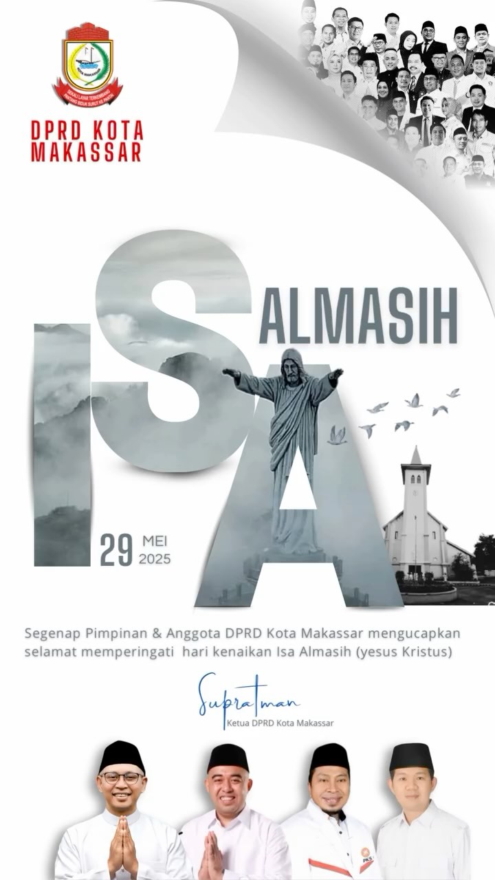 DPRD Makassar Ucapkan Selamat Memperingati Kenaikan Isa Almasih 2025