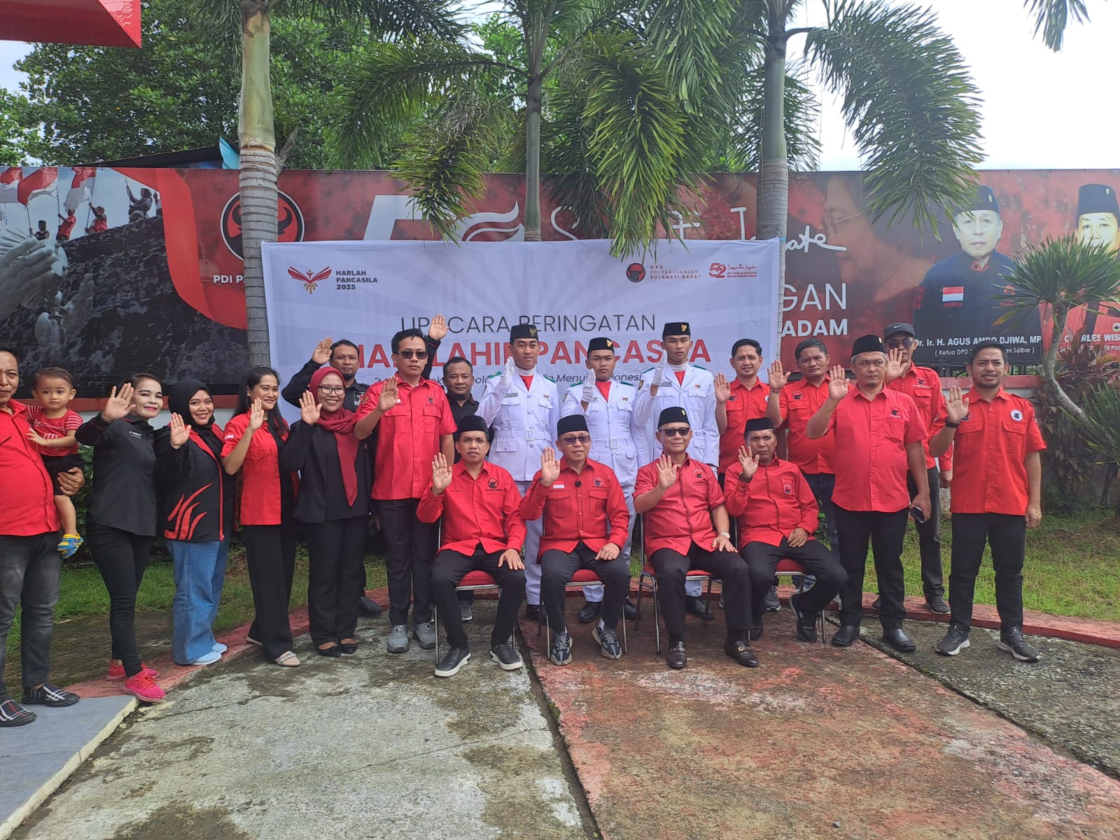 Anggota Dewan Habsi Wahid Hadiri Upacara Harlah Pancasila yang Dilaksanakan PDIP Sulbar 