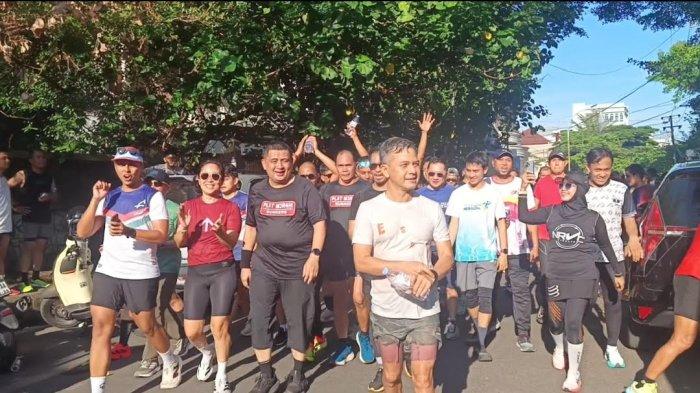 Munafri Arifuddin Bersama Ratusan Pelari Tempuh Jarak Lari 11K, Pemanasan Jelang Makassar Half Marathon 2025