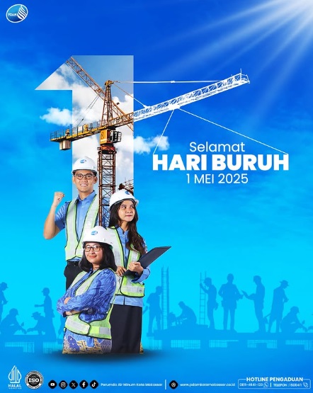 PDAM Makassar Ucapkan Selamat Hari Buruh 2025