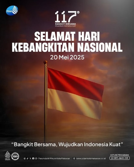 PDAM Makassar Ucapkan Selamat Hari Kebangkitan Nasional ke-117