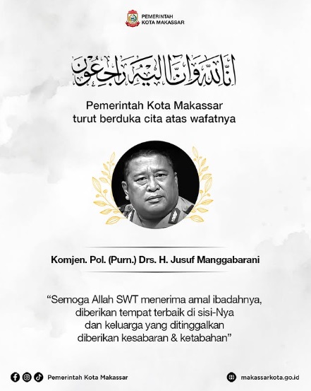 Pemkot Makassar Turut Berduka Cita atas Wafatnya Jusuf Manggabarani