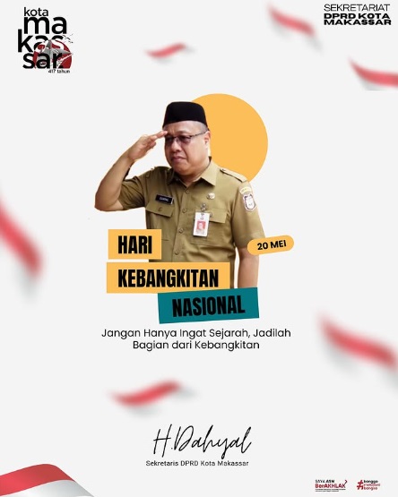 Sekretariat DPRD Makassar Ucapkan Selamat Harkitnas ke-117
