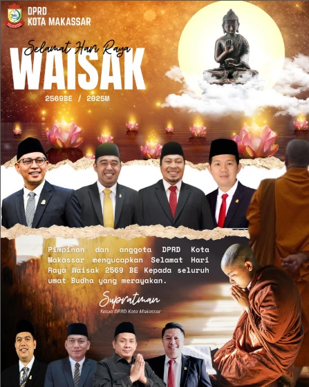 DPRD Makassar Ucapkan Selamat Hari Raya Waisak 2569 BE, Ajak Terus Merawat Kedamaian