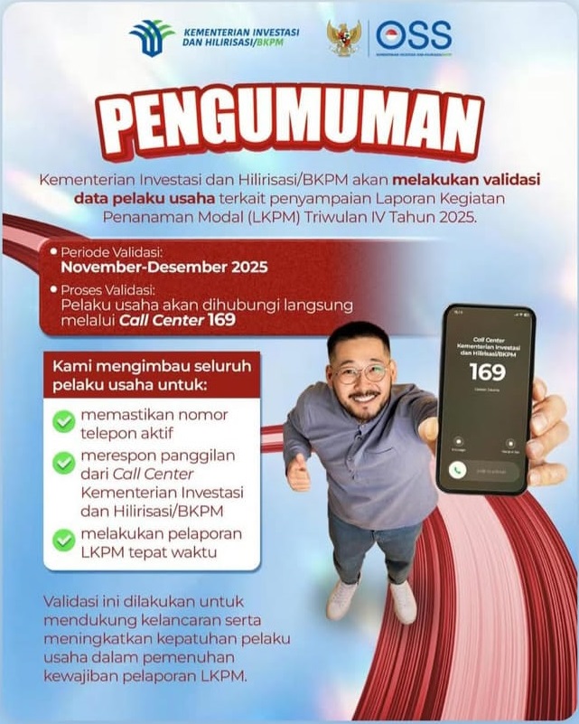 LKPM Triwulan IV, DPMPTSP Makassar Sampaikan Pengumuman dari Kementerian Investasi dan Hilirisasi