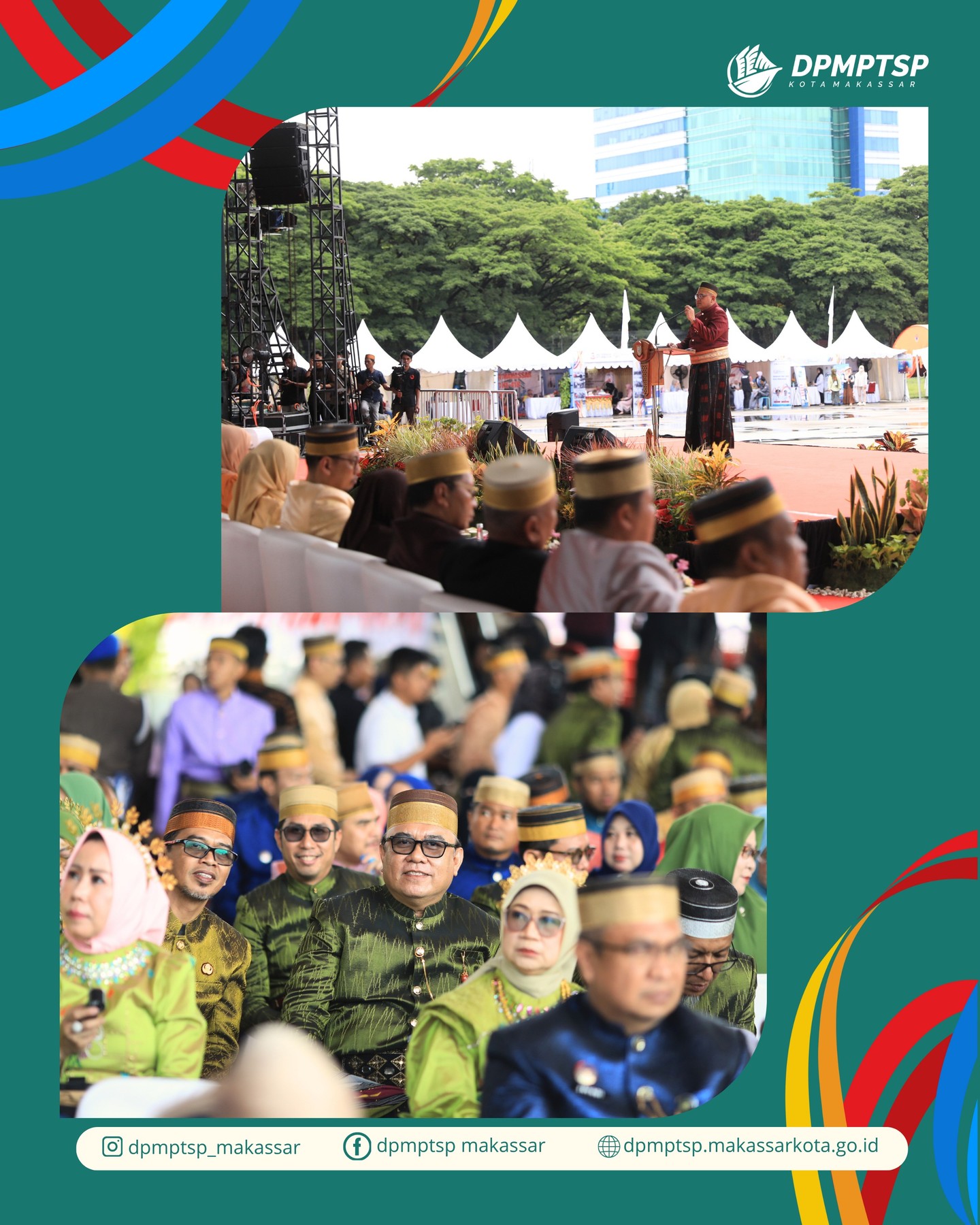 Kepala DPMPTSI Hadiri Upacara HUT ke-418 Kota Makassar di Karebosi, Ada Pemberian Beasiswa hingga Penghargaan