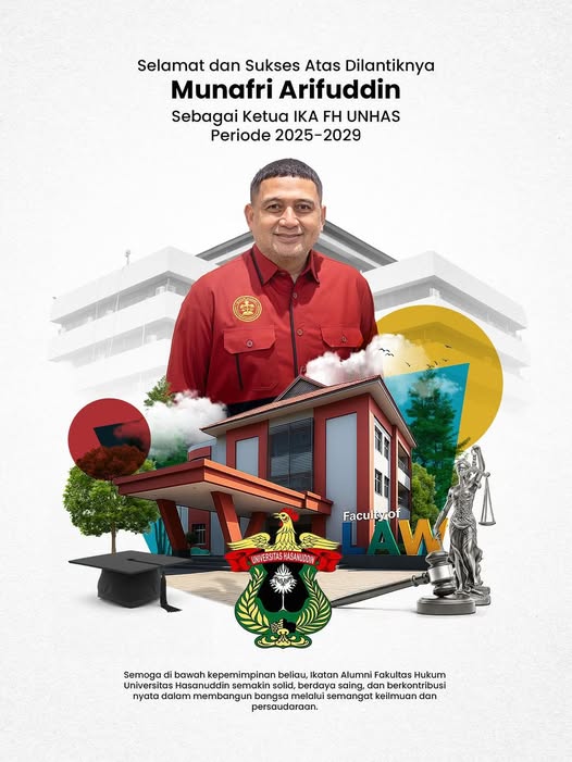 DPMPTSP Makassar Ucapkan Selamat atas Pelantikan Munafri Arifuddin sebagai Ketua IKA FH Unhas