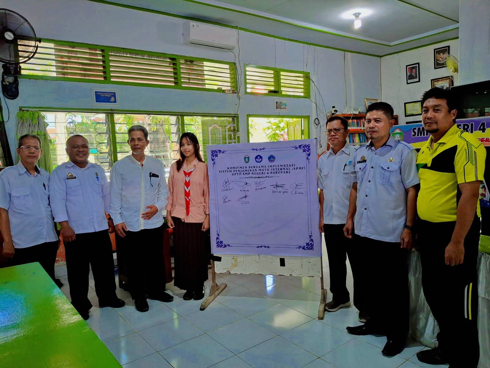 SMPN 4 Parepare Bersama Komite Komitmen Majukan Sekolah Lewat Implementasi SPMI  