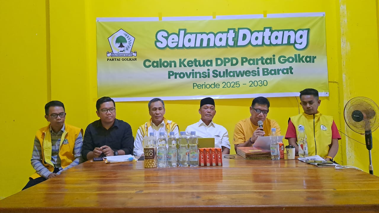 20-22 November Pendaftaran Calon Ketua Golkar Sulbar, SC Musda IV Jamin Profesional