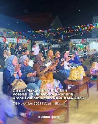 Dispar Makassar Tampilkan Kekayaan 17 Subsektor Ekonomi Kreatif di Pesta PAREKMA 2025