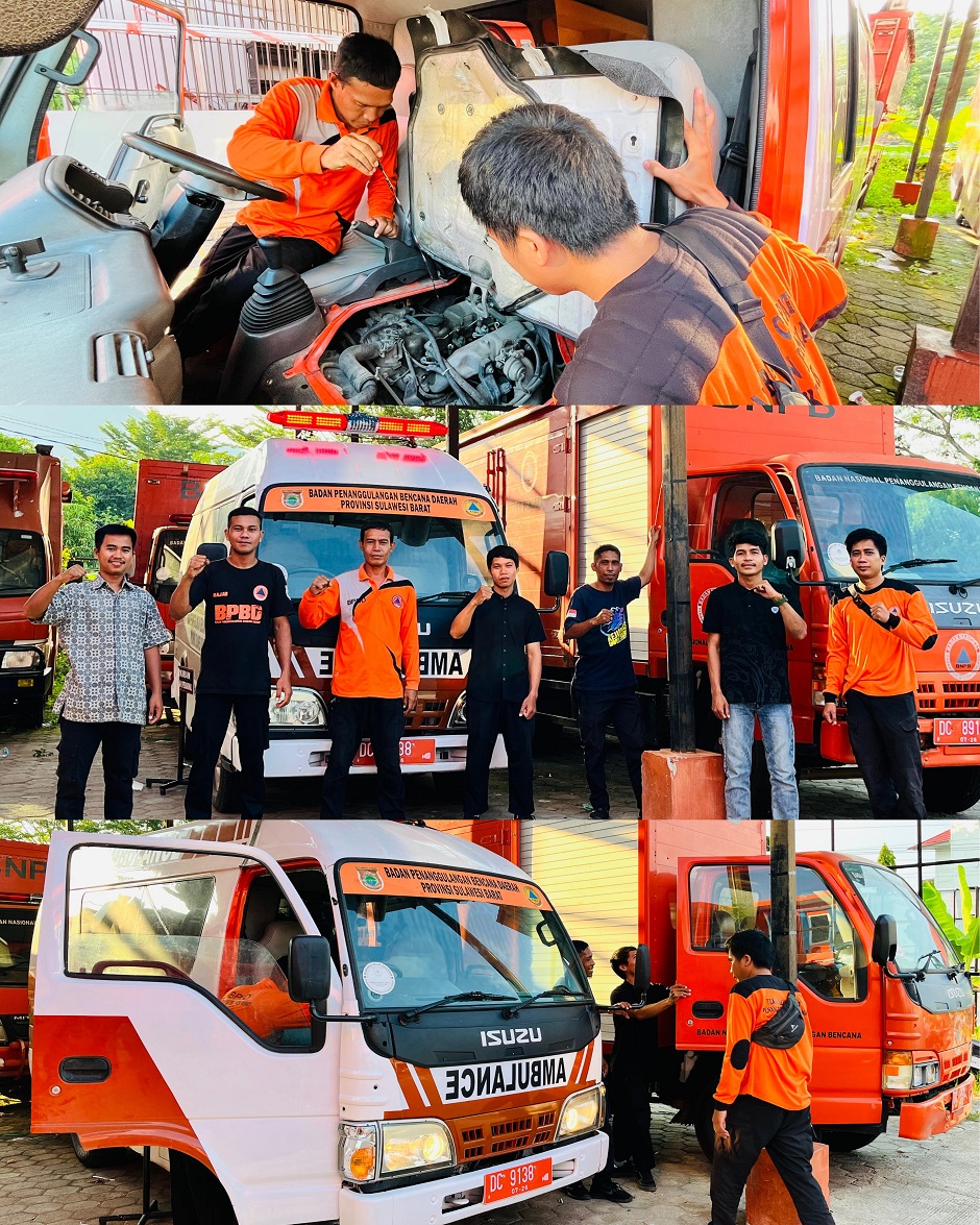 TRC BPBD Sulbar Siaga Hadapi Kondisi Cuaca, Laksanakan Rotasi Jaga dan Pemeriksaan Peralatan