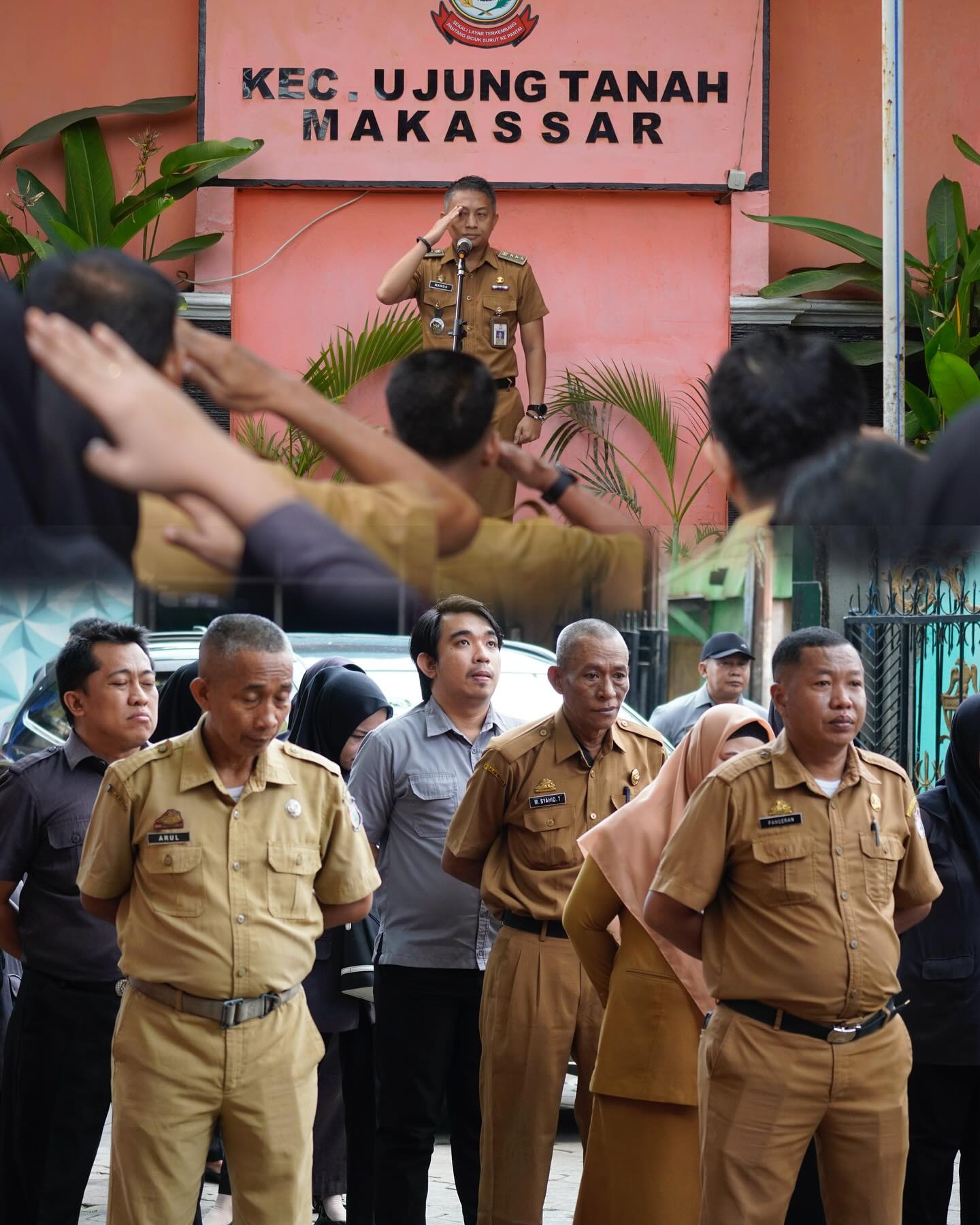 Mempertahankan Kedisiplinan Pegawai, Camat Ujung Tanah Kembali Memimpin Apel Pagi