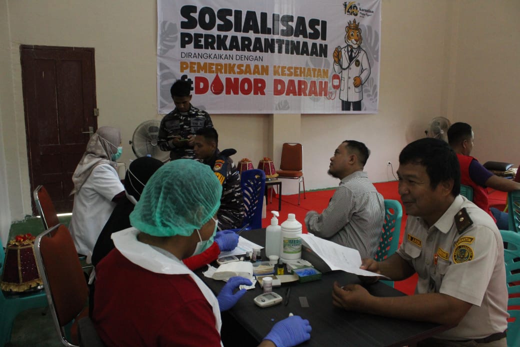 Dinkes Sulbar Gelar Donor Darah Kolaboratif di Balai Karantina, Dirangkaikan Sosialisasi Perkarantinaan