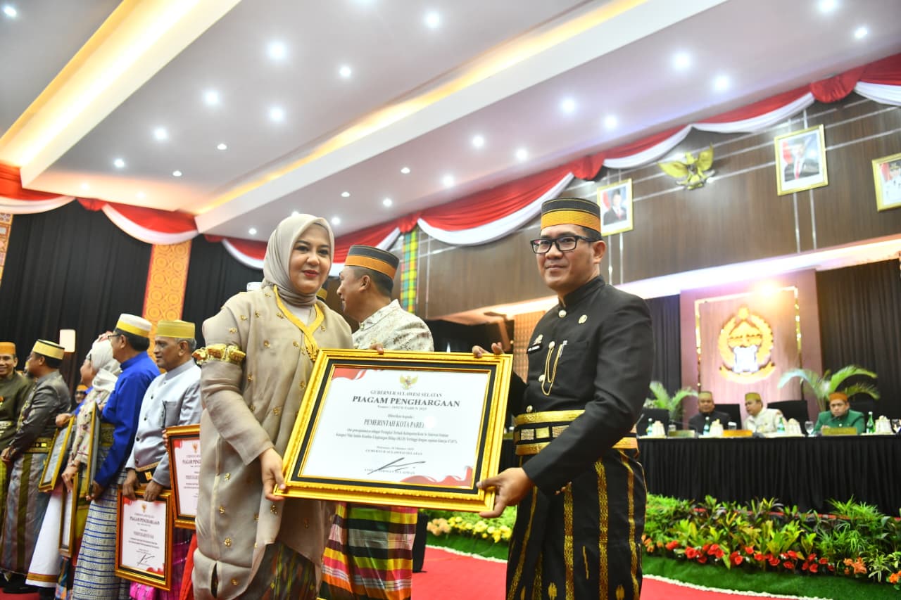 Pengakuan di HUT ke-356 Sulsel, Parepare dengan Jumlah Penduduk Miskin Ekstrem Terendah dan Kualitas Lingkungan Tertinggi 