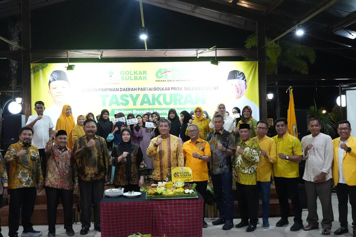 Gelar Tasyakuran Puncak HUT ke-61, Golkar Sulbar Sekaligus Sarasehan Bahas Isu-isu Politik Daerah Terkini